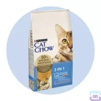 Сухий корм CatChow Feline 3in1 з індичкою для котів 15 кг