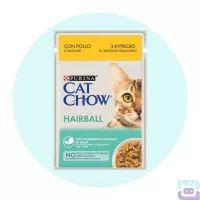 Вологий корм для котів для зменшення утворення грудок шерсті Cat Chow Hairball 85 г (курка та квасоля)