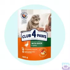 Вологий корм для котів з качкою в соусі 100 г Club 4 Paws with Duck