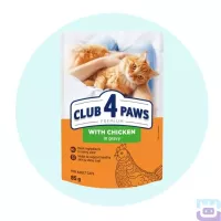 Вологий корм для котів з куркою в соусі 85 г Club 4 Paws with Chicken