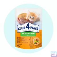 Вологий корм для кошенят з куркою в соусі 80 г Club 4 Paws Kittens with Chicken