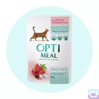 Вологий корм для котів Optimeal 85 г (телятина у журавлиному соусі)