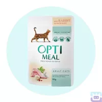 Вологий корм для котів Optimeal 85 г (кролик в білому соусі)