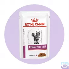Вологий корм Royal Canin Renal with Beef для кішок при захворюваннях нирок, 85 г (4031001)