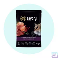 Вологий корм Savory для стерилізованих котів, 85 г (20093)