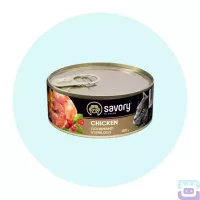Консерва Savory для стерилізованих котів, з куркою, 100 г (307)