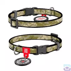 Нашийник нейлоновий з QR-паспортом "Мілітарі" WauDog XS 20-30 см/1 см (278-4026)