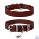 Нашийник для собак шкіряний Collar Waudog Classic з QR паспортом S:27-36/1,5 см коричневий (02076)