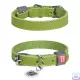 Нашийник для собак шкіряний Collar Waudog Classic з QR паспортом XS:21-29/1.2 см салатовий (02025)