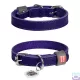 Нашийник для собак шкіряний Collar Waudog Classic з QR паспортом XS:21-29/1.2 см фіолетовий (02029)