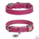 Нашийник для собак шкіряний Collar Waudog Classic з QR паспортом XXS:19-25/1.2 см рожевий (02017)