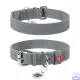 Нашийник для собак шкіряний Collar Waudog Classic з QR паспортом S:27-36/1,5 см сірий (020711)