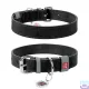 Нашийник для собак шкіряний Collar Waudog Classic з QR паспортом S:27-36/1,5 см чорний (02071)