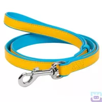 Повідець для собак шкіряний WAUDOG Glamour «Colors of freedom» L-XXL 122 см/25 мм (206-4020)