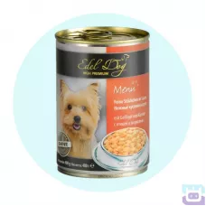 Вологий корм для собак Edel Dog з куркою і морквою 400 г (177020)