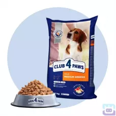 Корм сухий для середніх порід собак з куркою 14 кг Club 4 Paws Adult Medium Breeds