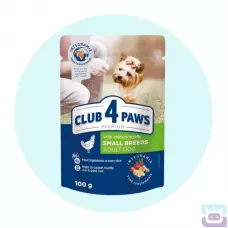 Вологий корм для малих порід собак з куркою в желе 100 г Club 4 Paws Small Breeds with Chicken