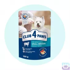 Вологий корм для малих порід собак з ягням в соусі 100 г Club 4 Paws Small Breeds with Lamb