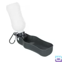 Поїлка розкладна дорожня з мискою Trixie Bottle with Bowl 700 мл, сіра (2459)