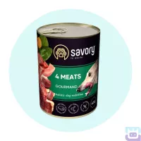 Вологий корм для собак Savory з чотирма видами м'яса, 400 г (30396)