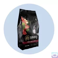 Сухий корм Savory Small Breed rich in Fresh Turkey & Lamb для собак дрібних порід, 8 кг (30365)