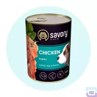 Вологий корм для цуценят Savory з куркою, 400 г