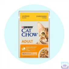 Вологий корм для котів Cat Chow Adult 85 г (курка та цукіні)